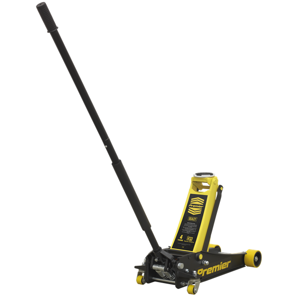 Sealey Trolley Jack 4 Tonne Rocket Lift Yellow 4040AY Sealey - Dynamic Drive