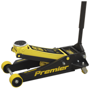 Sealey Trolley Jack 4 Tonne Rocket Lift Yellow 4040AY Sealey - Dynamic Drive