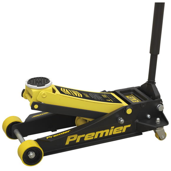 Sealey Trolley Jack 4 Tonne Rocket Lift Yellow 4040AY Sealey - Dynamic Drive