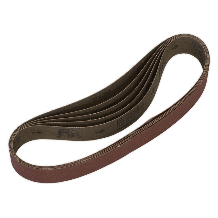 Sealey Sanding Belt 30 x 540mm 100Grit Pack of 5 SB008 Sealey - Dynamic Drive