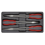 Sealey Needle Nose Pliers Set 3pc Extra-Long 400mm AK8576 Sealey - Dynamic Drive