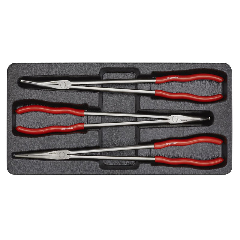 Sealey Needle Nose Pliers Set 3pc Extra-Long 400mm AK8576 Sealey - Dynamic Drive