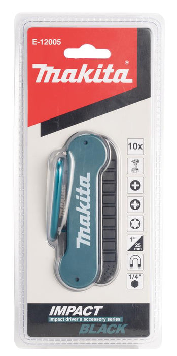 Makita Impact Blk 25Mm Bit Set 10Pc E-12005 Makita - Dynamic Drive