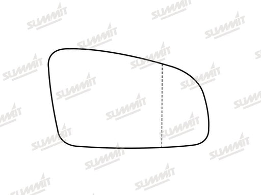 Summit Stick-On Standard Mirror Glass fits Renault Espace 03 to 15 RHS Summit - Dynamic Drive