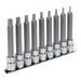Sealey Trx-P* Socket Bit Set 9Pc 3/8Inchsq Drive 100mm Sealey - Dynamic Drive