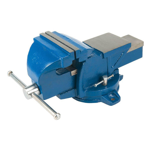 Silverline Workshop Vice Swivel Base 100mm (4") Jaw Capacity 160mm / 16kg Silverline - Dynamic Drive