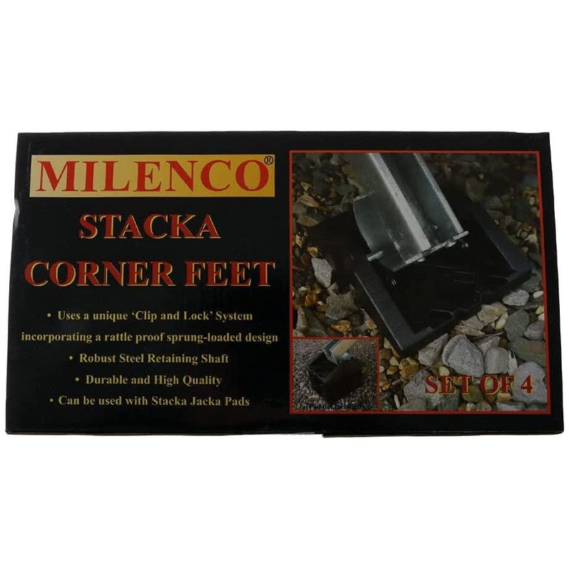4 Pack x Milenco Stacka Corner Feet Caravan Heavy Duty Jack Pads Supports 3728 Milenco  - Dynamic Drive