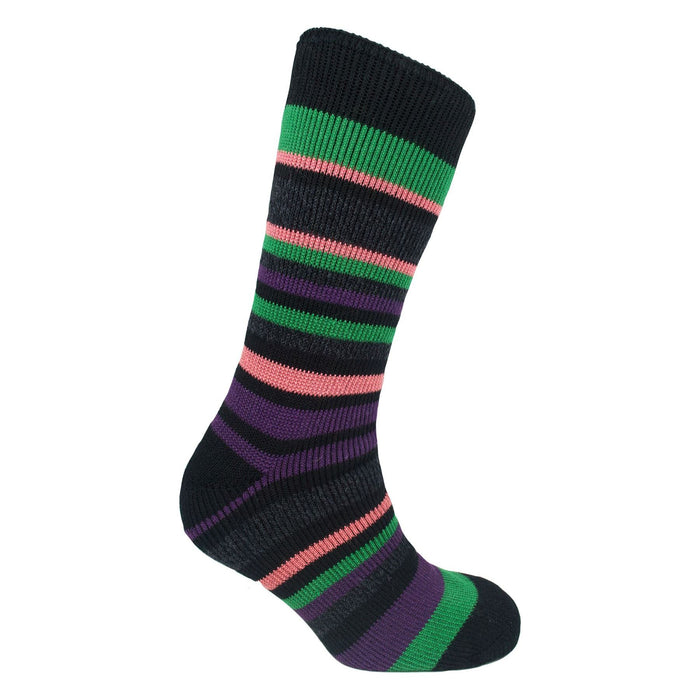 Ladies thermal insulated striped socks (assorted colours) 2628 UK Camping And Leisure - Dynamic Drive