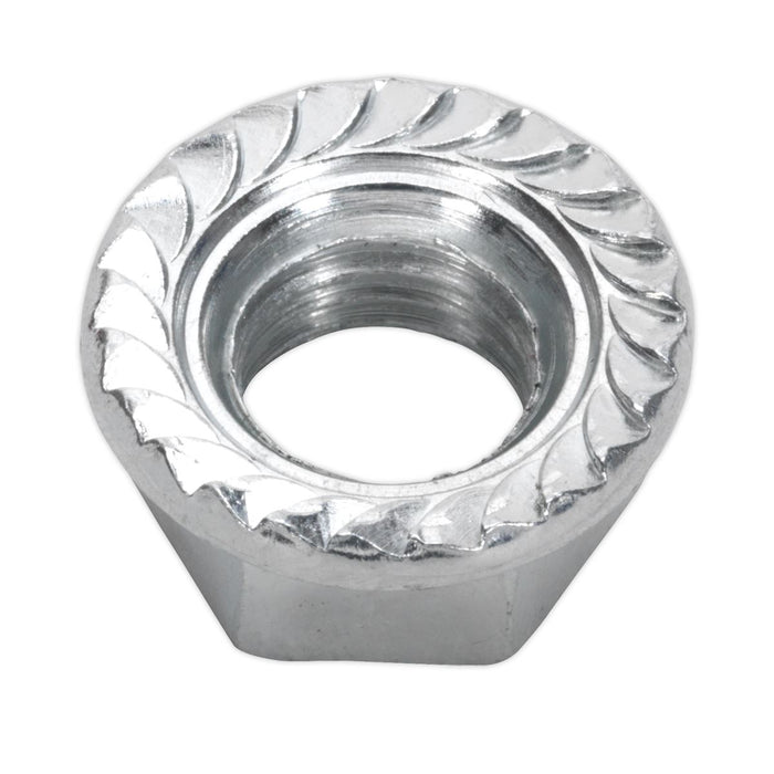 Sealey Flange Nut Serrated M10 Zinc DIN 6923 Pack of 100 FN10 Sealey  - Dynamic Drive
