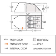 Vango Skye 300 Pole Tent Deep Blue Vango - Dynamic Drive