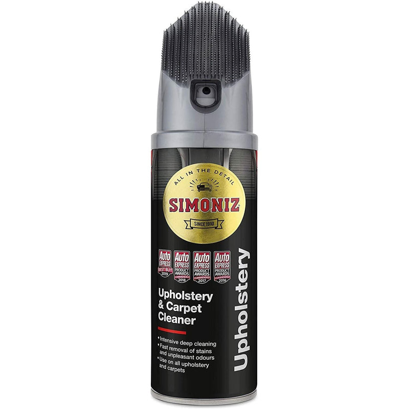 Simoniz Car Upholstery Fabric & Carpet Cleaner Foam Stain Remover Brush 400ml Simoniz - Dynamic Drive