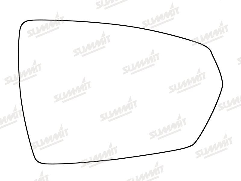 Summit Stick-On Standard Mirror Glass fits Volkswagen Polo 17 on RHS Summit - Dynamic Drive
