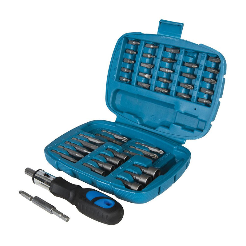 Silverline Ratchet Screwdriver Bit & Socket Set 45pce 45pce Silverline - Dynamic Drive
