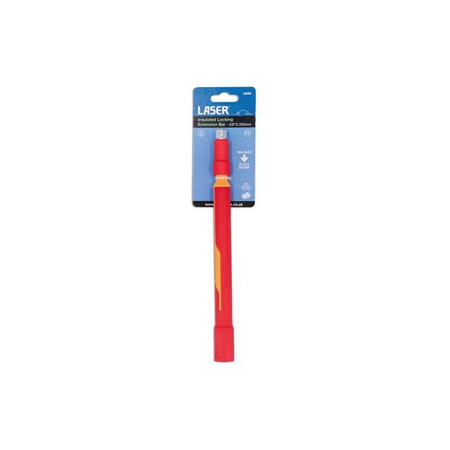 Laser Insulated Locking Extension Bar 3/8"D 250mm 8390 Laser - Dynamic Drive