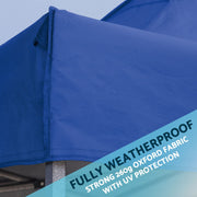 Dellonda 3 x 4.5m Pop-Up Gazebo Heavy Duty Carry Bag Rope Stakes & Weight Blue Dellonda - Dynamic Drive