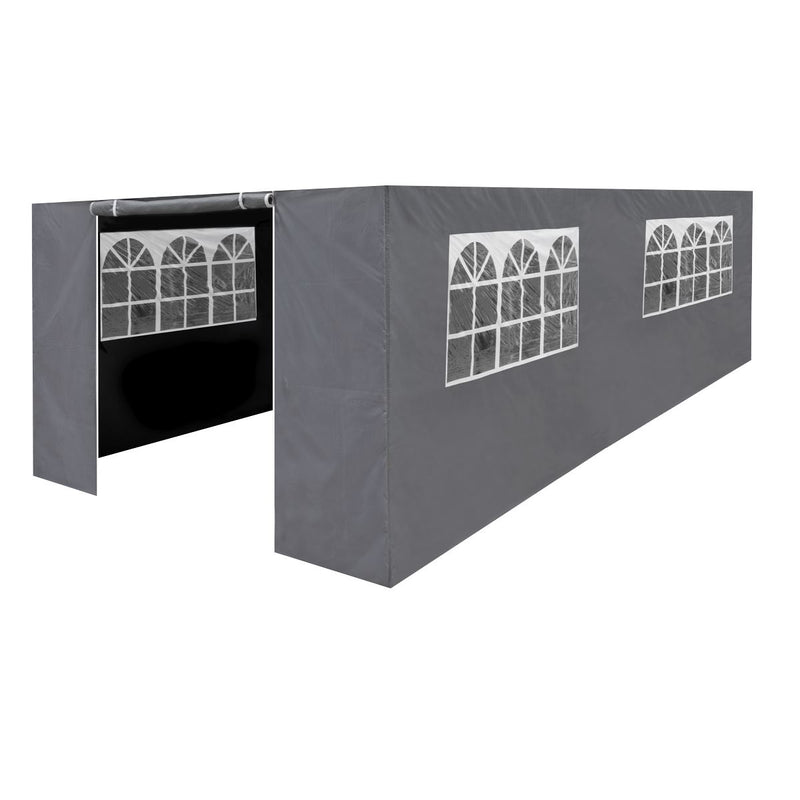 Dellonda Side Walls/Doors/Windows for Gazebo/Marquee Fits 3 x 6m Models - Grey Dellonda - Dynamic Drive
