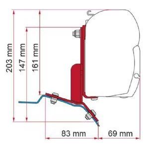 Fiamma F45/F35 Adapter Kit Ford Transit Custom 98655Z112 Fiamma - Dynamic Drive