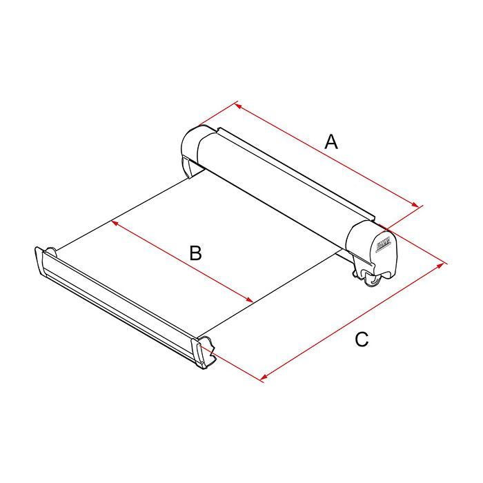 Fiamma F45S 375 Awning Polar White Case Royal Grey Fabric Motorhome Caravan Fiamma  - Dynamic Drive