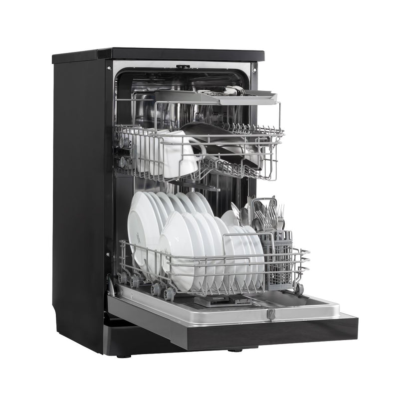 Baridi Slimline Freestanding Dishwasher 45cm Wide 10 Place Settings - Black Baridi - Dynamic Drive