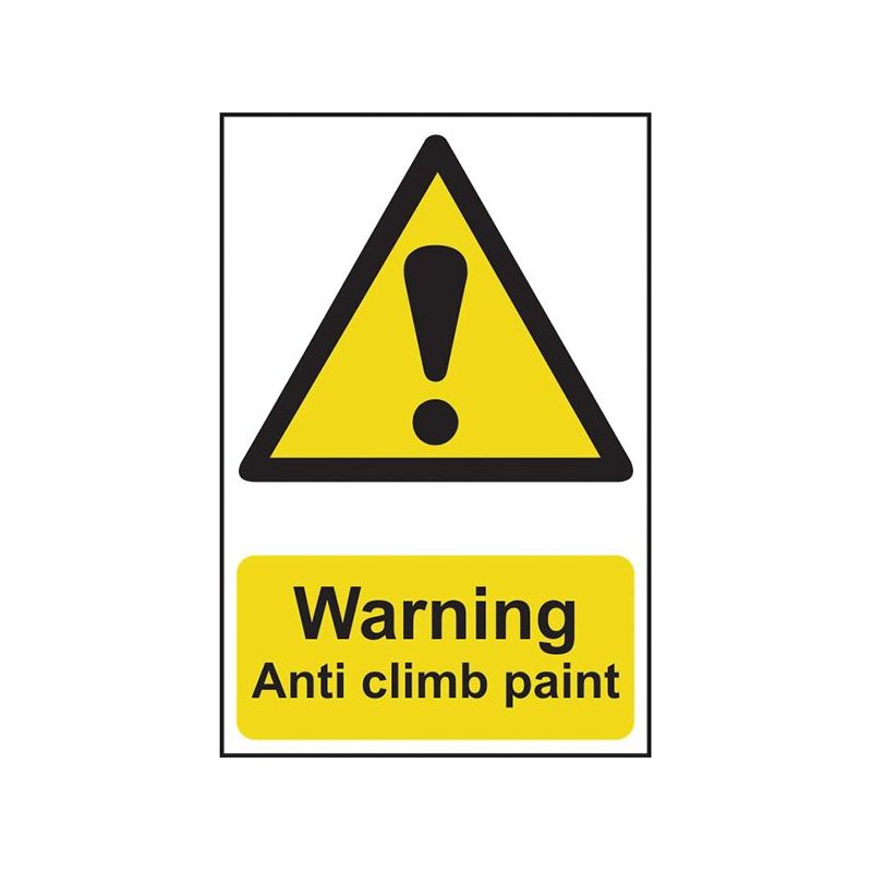 Scan Warning Anti Climb Paint - PVC Sign 200 x 300mm Scan - Dynamic Drive
