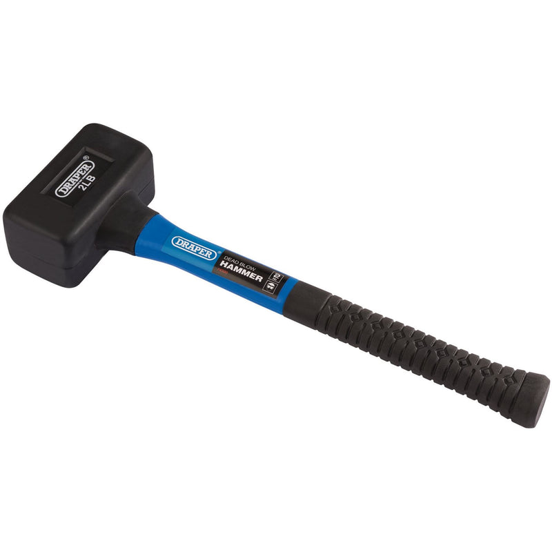 Draper Rubber Dead Blow Hammer with Fibreglass Shaft, 900g/32oz 74320 Draper - Dynamic Drive