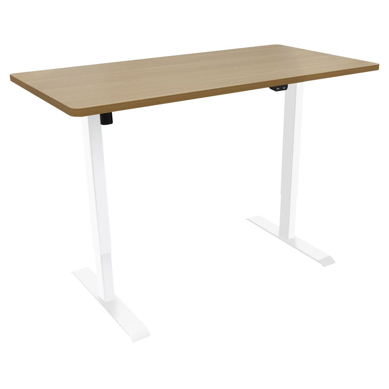 Dellonda Single Motor Adjustable-Height Electric Sit/Stand Desk - Oak Desktop Dellonda - Dynamic Drive