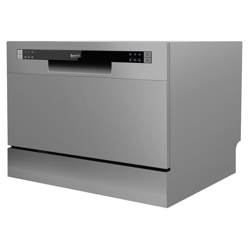 Baridi Tabletop Dishwasher 6 Place Settings 6.5L Capacity - Silver DH84 Baridi - Dynamic Drive