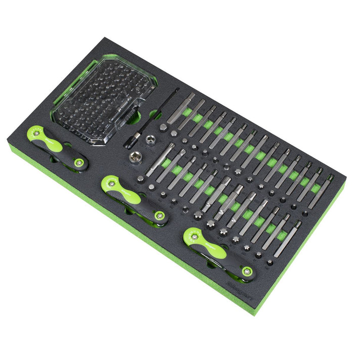 Siegen Siegen Specialised Bit Set & Folding Hex Keys with Tool Tray 170pc S01275 Siegen - Dynamic Drive