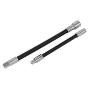 Sealey Premier Flexible Extension Bar Adaptor 2pc Set 1/4" x 150mm 3/8" x 200mm Sealey  - Dynamic Drive
