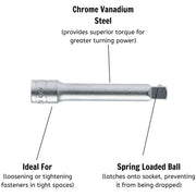 Teng Tools 1/2" Extension Bar 125mm Teng Tools - Dynamic Drive