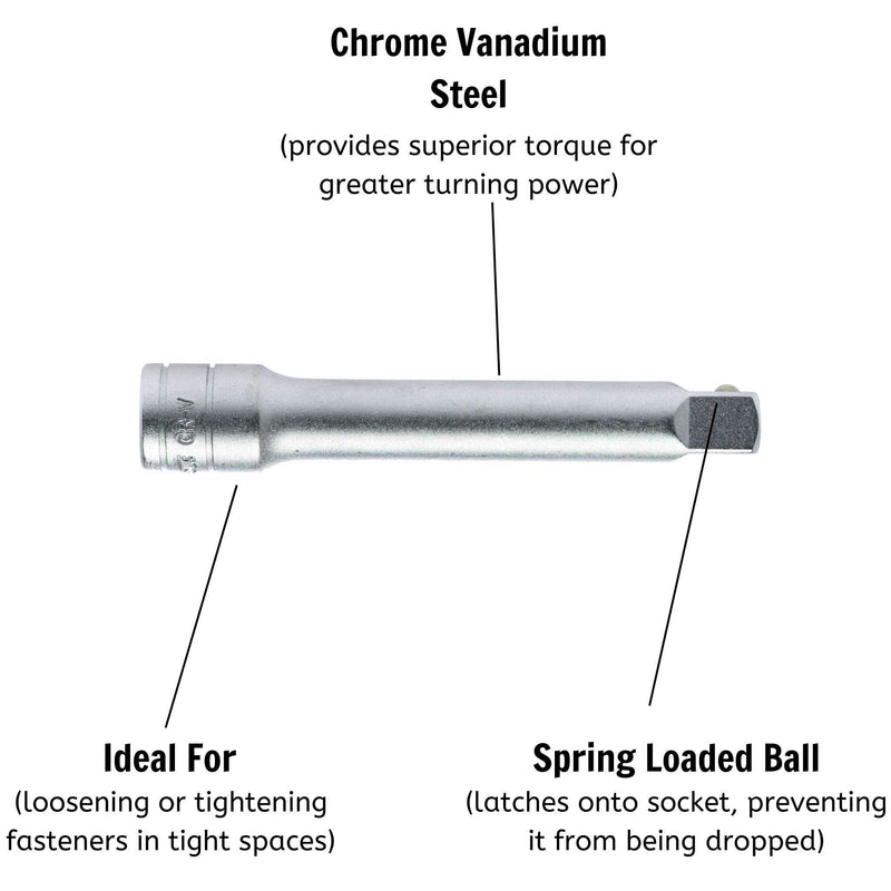 Teng Tools 1/2" Extension Bar 125mm Teng Tools - Dynamic Drive