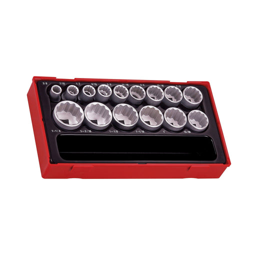 Teng Tools 1/2" Socket Set 12 pt AF TT1 15 Pieces Teng Tools - Dynamic Drive