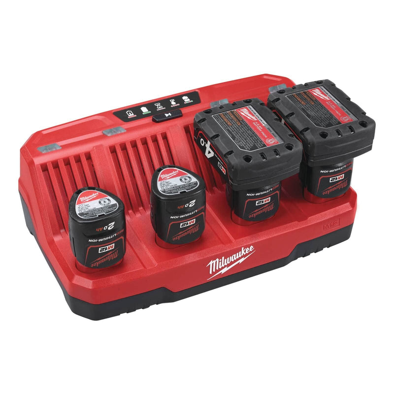 Milwaukee M12C4 M12 4 Bay Multi Charger Milwaukee - Dynamic Drive