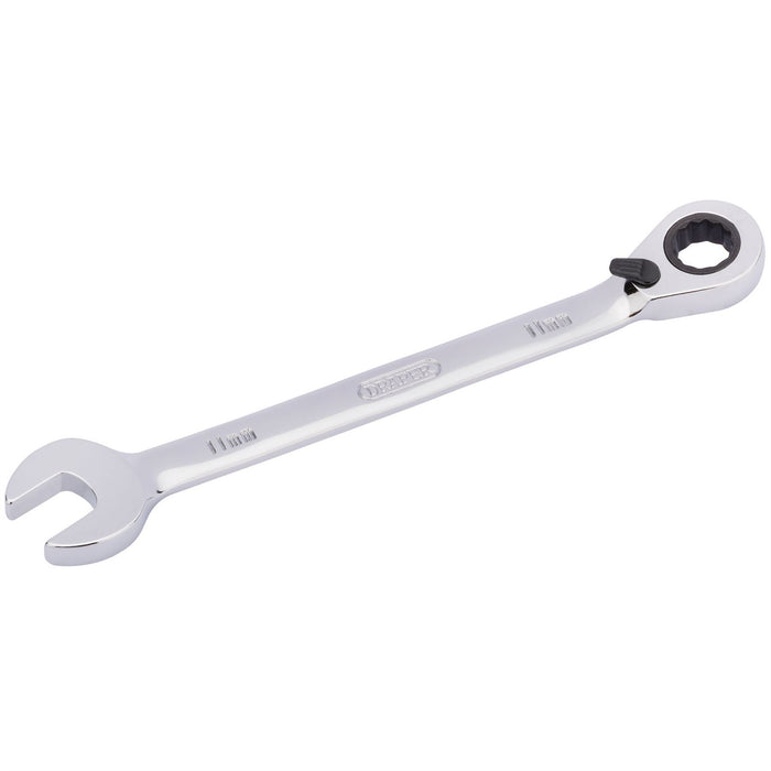 Draper HI-TORQ Metric Reversible Ratcheting Combination Spanner, 11mm Draper - Dynamic Drive