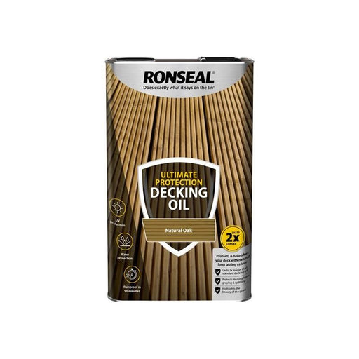 Ronseal Ultimate Protection Decking Oil Natural Oak 5 litre Ronseal - Dynamic Drive