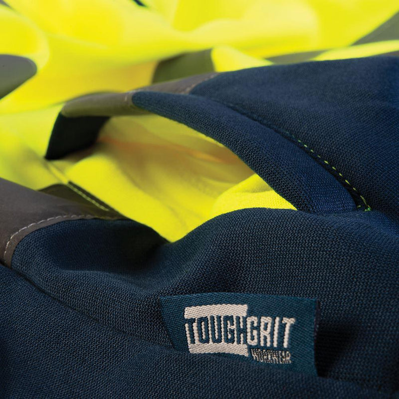 Tough Grit Hi-Vis 2-Tone Sweatshirt Yellow/Navy M Tough Grit - Dynamic Drive