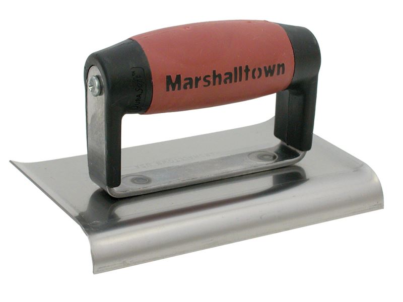 Marshalltown M136D Cement Edger Curved End DuraSoft® Handle 6 x 3in Marshalltown - Dynamic Drive
