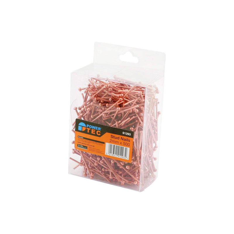 Power-Tec Stud Nails 2.0mm 500pc 91293 Power-Tec - Dynamic Drive
