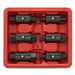 Sealey Oil Drain Sump Plug Key Set 6pc Double End Carbon Steel Change Service Sealey  - Dynamic Drive