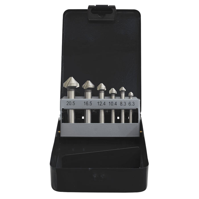 Sealey Countersink Bit Set 6pc 3 x V Flutes CSSET6V Sealey - Dynamic Drive