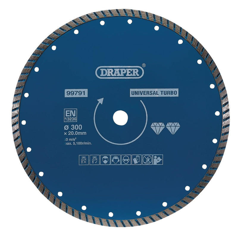 Draper Turbo Diamond Blade, 300mm 99791 Draper - Dynamic Drive