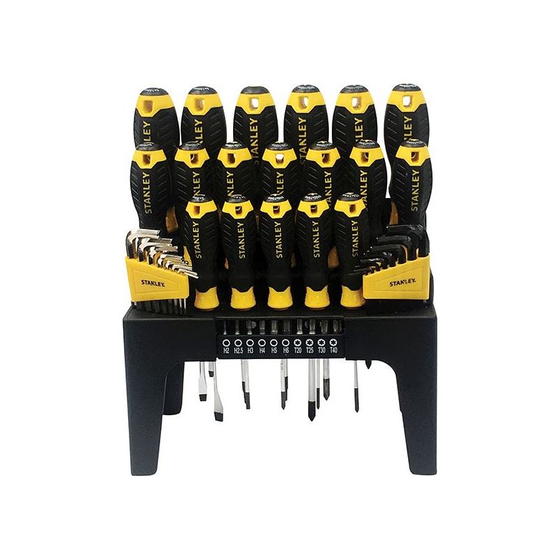 Stanley® Hand Tools Screwdriver Set in Rack, 44 Piece STANLEY® Hand Tools - Dynamic Drive