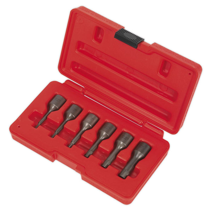 Sealey Screw Extractor Set 6pc 3/8"Sq Drive AK8185 Sealey - Dynamic Drive