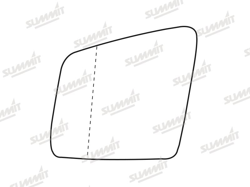 Summit Heated Base Plate With Blind Spot Mirror Glass fits Mercedes R Class 11 to 16 LHS Summit - Dynamic Drive