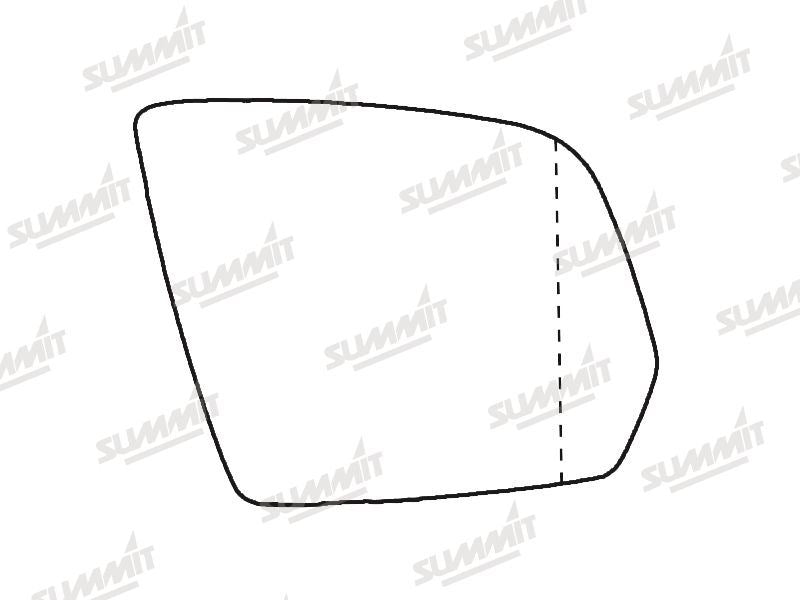 Summit Heated Base Plate With Blind Spot Mirror Glass fits Mercedes W164 / X164 08 to 12 RHS Summit - Dynamic Drive