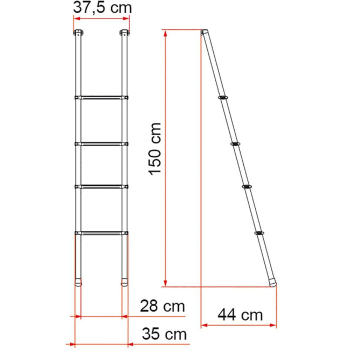 Fiamma Deluxe 4B Bunk Ladder (02426-12-) Fiamma - Dynamic Drive