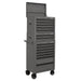 Superline PRO Topchest Mid-Box Tool Chest & Rollcab Combination 14 Drawer Grey Superline Pro - Dynamic Drive