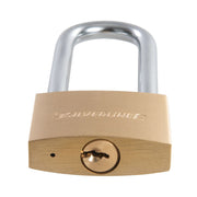 Silverline Brass Padlock Long Shackle 50mm MSS04L Silverline  - Dynamic Drive