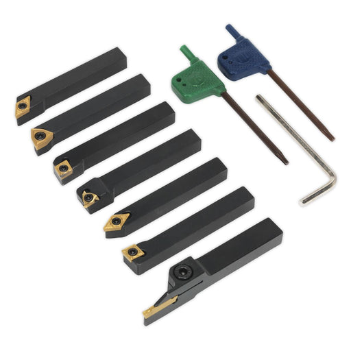 Sealey Indexable 10mm Lathe Turning Tool Set 7pc SM3025CS6 Sealey - Dynamic Drive