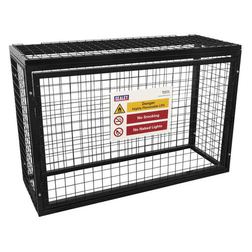 Sealey Safety Cage 4 x 19kg Gas Cylinders GCSC419 Sealey - Dynamic Drive